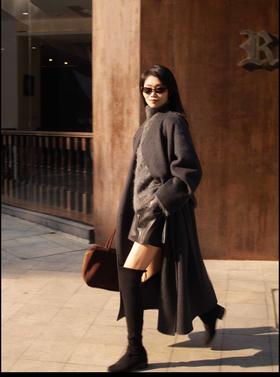 顺丰包邮34826洛诗琳秋冬新款百搭高腰阔腿绵羊皮真皮短裤女3308