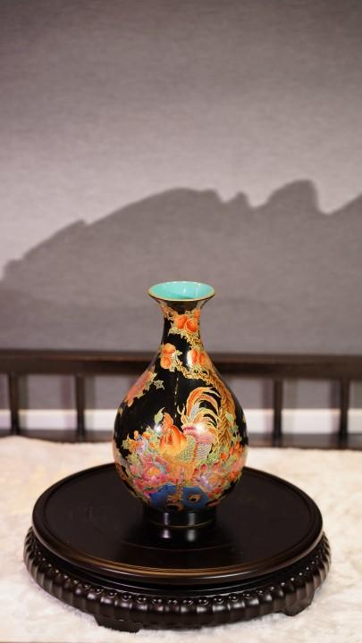 乌光黑地万花双鳳水洗 商品图3