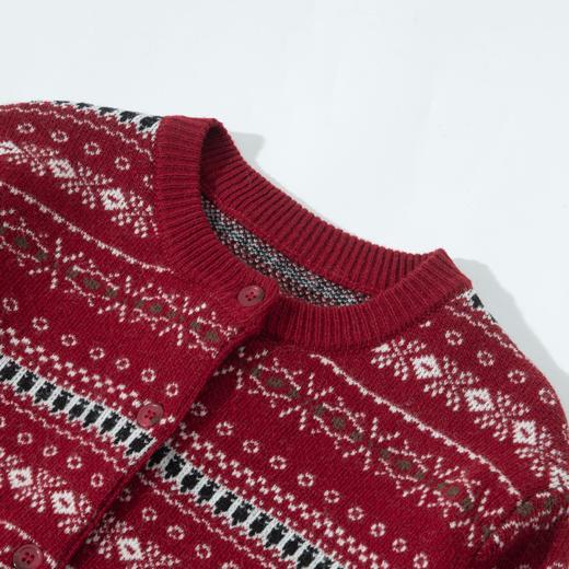 【5天左右发货】Grace&Glam 复古费尔岛花纹混纺毛衣开衫 商品图1