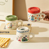 摩登主妇带盖马克杯高颜值杯子女办公室喝水杯可爱家用陶瓷早餐杯 商品缩略图0