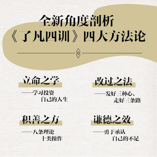 了凡四训的智慧 改变命运，在己不在人。践行善意、正念的力量。 商品图4