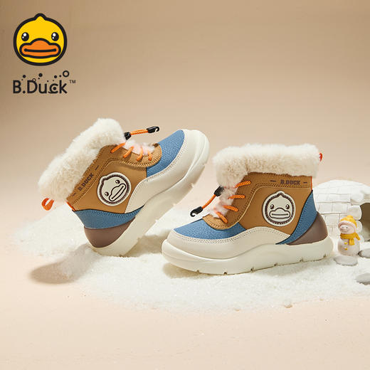 B.DUCK小黄鸭童鞋冬季男女童棉靴23-30 B5586873 商品图0
