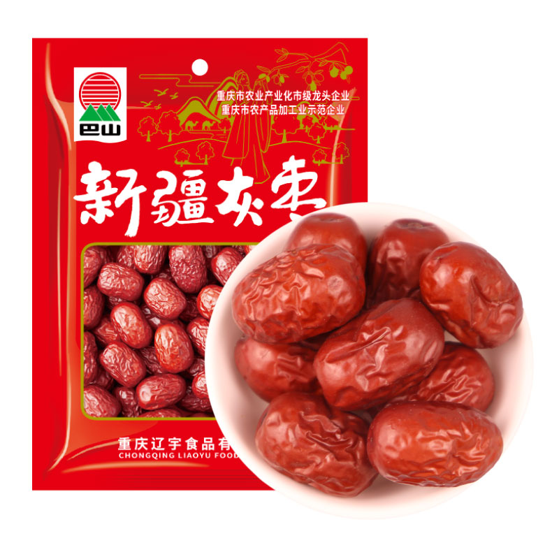 巴山新疆灰枣280g 和田红枣干骏枣零食非免洗新枣 精选新疆大枣