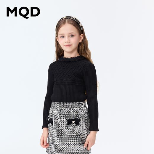 【秒】【MQD】女童冬季柔软舒适立领打底半高领针织衫 商品图0