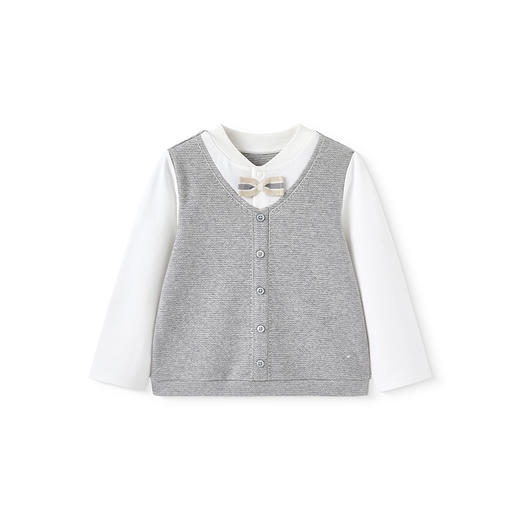 【商场同款】英氏儿童打底衫春秋长袖男童T恤假两件上衣2025新款 商品图4