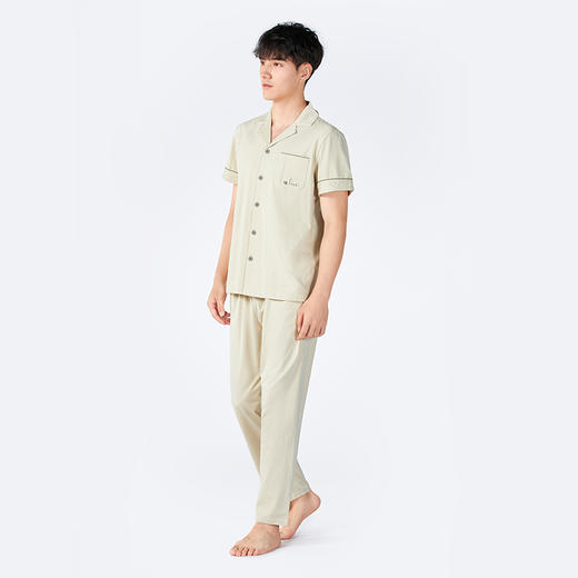 都市丽人男士无尘棉短袖套装薄单面无尘棉亲情蜜语短袖类FHH9A2 商品图4