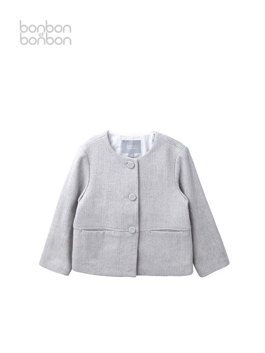 无领毛呢外套 商品图0