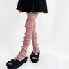【5双起批，10双以上包邮】2024秋冬新款辣妹针织秋冬腿套芭蕾风纽扣开叉针织堆堆彩色袜套女 商品缩略图1