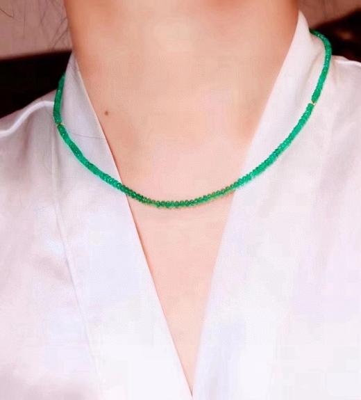 19ct祖母绿算盘珠项链 商品图4