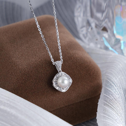 子佩集S925银珍珠套链【YL-6939】纯银珍珠项链2412 商品图1