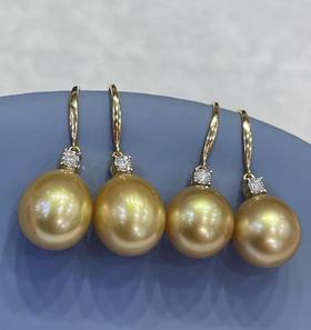 10mm-11mm金珠耳坠