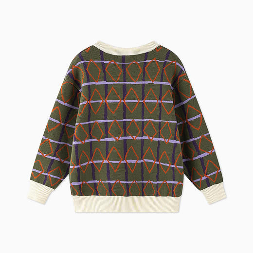 【MQD】男童潮酷满版印花撞色休闲圆领针织衫 商品图4