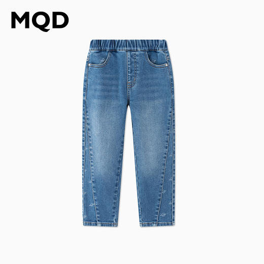 【秒】【冬款清仓】【MQD】女童冬季时尚潮酷直筒休闲牛仔长裤 商品图5