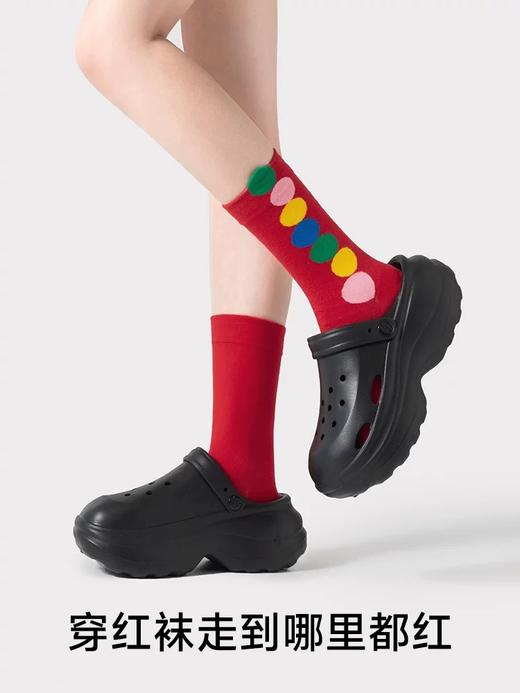 大红4双棉袜礼盒-波点FC2181 商品图2