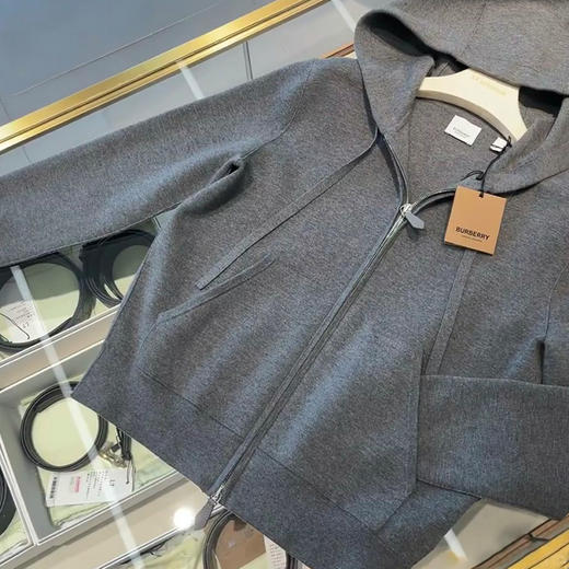 BURBERRY 巴宝莉 女士棉质针织衫 灰色 8079360 A4706 商品图1