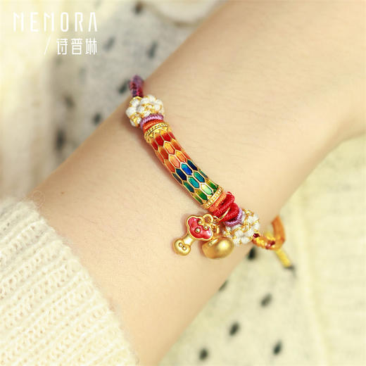 灵蛇献瑞 如意元宝蛇 足金蛇挂坠国潮中国风黄金吊坠生肖蛇宝宝礼物MEMORA诗普琳HP827501 商品图3