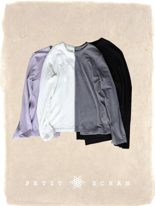 PETIT SCHAN小闪 CLO#693 Intimate lover 亲密爱人 绒面磨毛圆领秋冬万能打底长袖T恤 商品图1