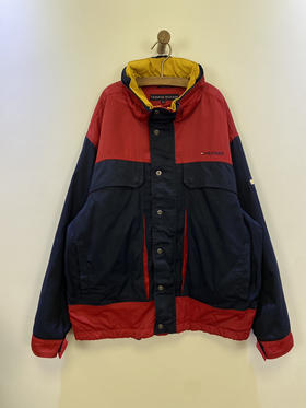 Y2K Vintage Tommy Hilfiger 抓绒 棉服 夹棉外套_CTJK(XL)