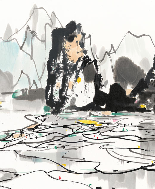 吴冠中|《桂林水田》—— 丝网版（盖章） 商品图1