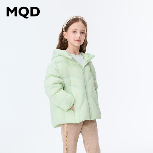 【秒1】【MQD】女童三防轻薄柔软舒适休闲连帽羽绒服 商品图0