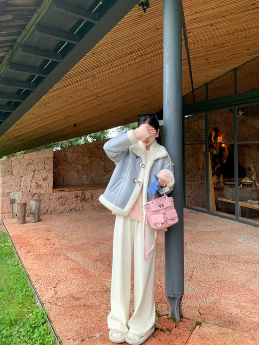 <曾小咸推荐>粉白渐变圆领毛衣 日常199.99/件 立减110 秒杀89.99/件！！ 商品图5