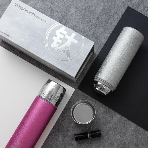 时岛弱碱水钛内胆保温杯，天然保鲜无异味，弱碱性碎水矿石0重金属0油漆抗菌保热保冷万物皆可泡 商品图1