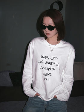 顺丰包邮33722洛诗琳新款韩系休闲字母印花长袖T恤，宽松慵懒风，三季可穿695