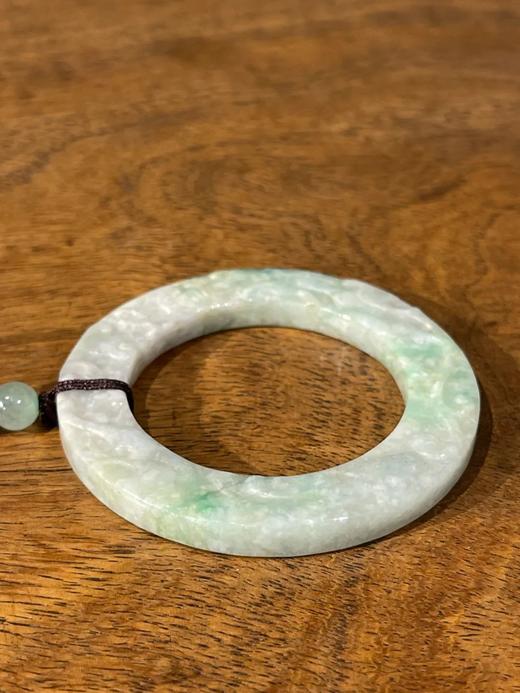 白底青翡翠雕螭龙纹吊坠环，顺丰包邮 商品图14