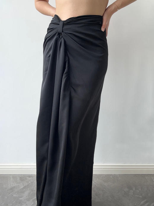 ranyepersonal｜skirt 拼接高开衩黑色半身裙 [ 黑TOUCH24SK06-1 ] 商品图1