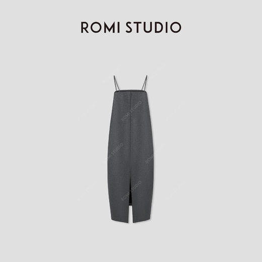 ROMI STUDIO“优雅格雷”山羊绒绵羊毛混纺吊带连衣裙 RW24WLG0015 商品图1