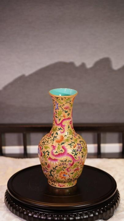 金丝珐琅凤穿缠枝赏瓶 商品图0