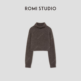 ROMI STUDIO“温暖已至”牦牛绒绵羊毛弹力高领套头毛衫RW24ASB1444