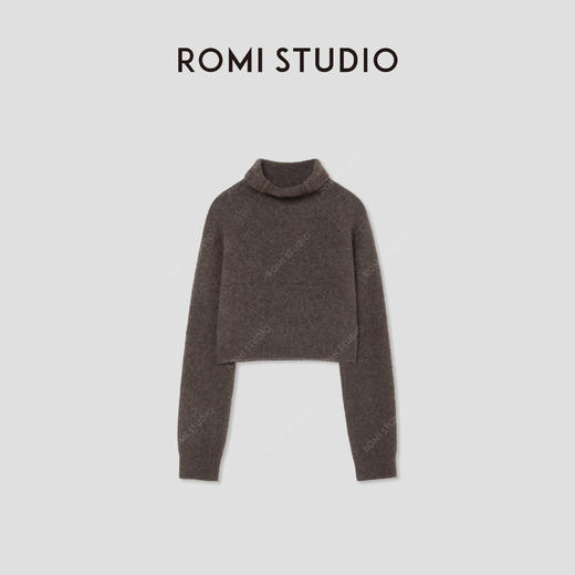 ROMI STUDIO“温暖已至”牦牛绒绵羊毛弹力高领套头毛衫RW24ASB1444 商品图0