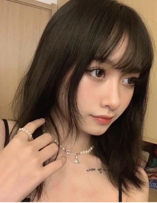 1029-2 现货发 自留 圆正 无包装 西太后土星别针 珍珠项链 商品图4