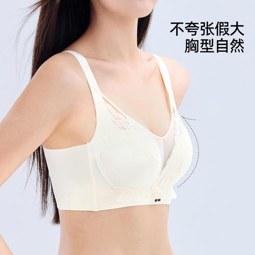 【5A艾草抑菌里杯】熳洁儿 小胸聚拢性感内衣女承托收副乳文胸防走光网纱抹胸抑菌里杯24261539 商品图1