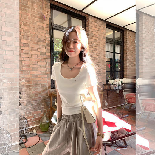 <曾小咸推荐>现货秒杀！最后一波 ！抢到赚到！3色针织修身短袖 日常89.99 立减50 秒杀39.99！ 商品图5