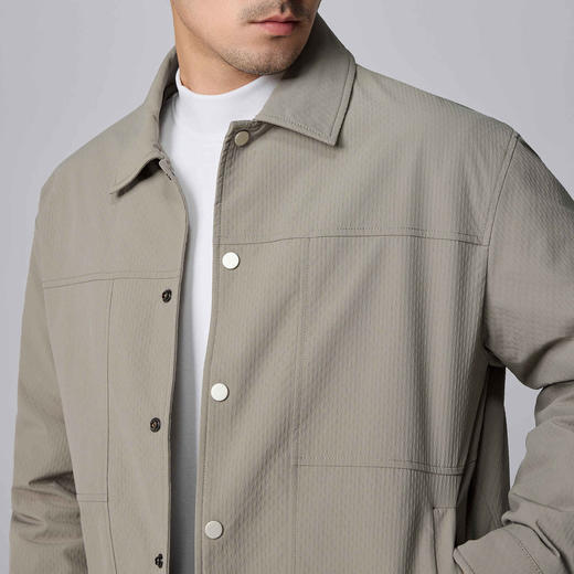 墨麦客男装鸭绒衬衫式轻型羽绒服男2024冬季新款简约保暖外套男士 商品图3