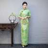 优雅走秀汉服七分袖修身演出服中式长款改良旗袍QC179 商品缩略图0