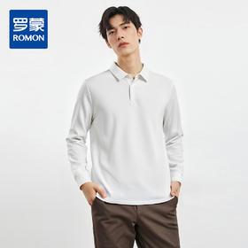 【100%棉 7A抗菌】罗蒙春秋长袖POLO衫男士商务休闲打底纯棉t恤男