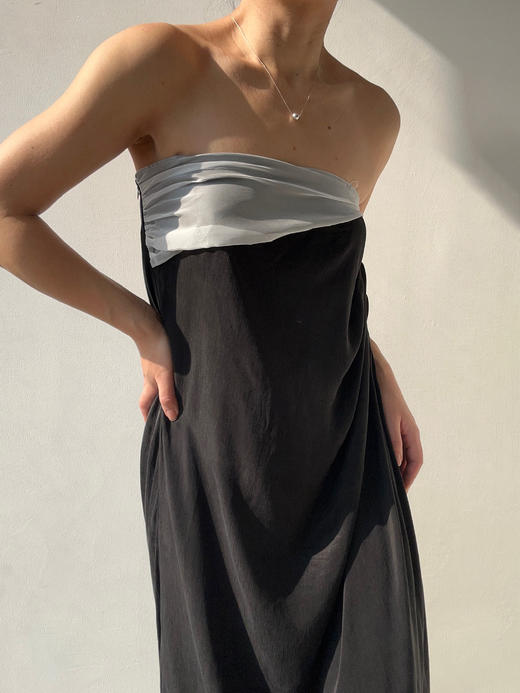 ranyepersonal｜抹胸铜氨黑色连衣裙 [ 黑TOUCH24DR06-2 ] 商品图2