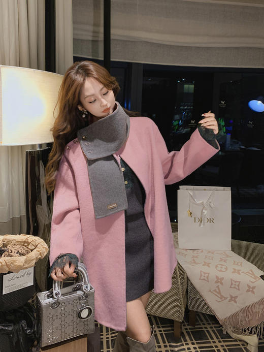 张心子【翻糖大衣】千金感气质毛呢大衣外套 U2412012 商品图1