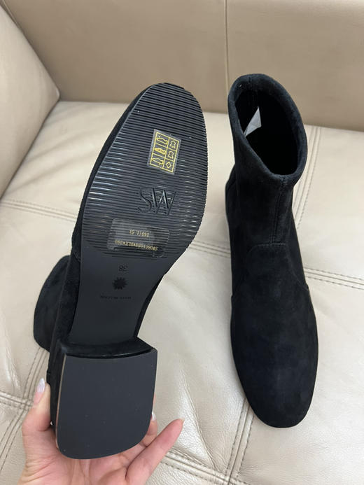 1028-5亏清换工钱 24升级版 SW弹力袜靴 弹力羊猄 大方跟短靴踝靴 炒鸡好穿 商品图10