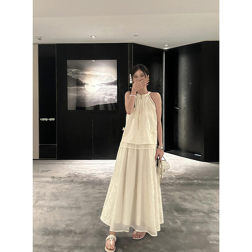 EKOOL衣库~如梦令~新中式套装女夏款国风上衣半身裙小个子俩件套 商品图2