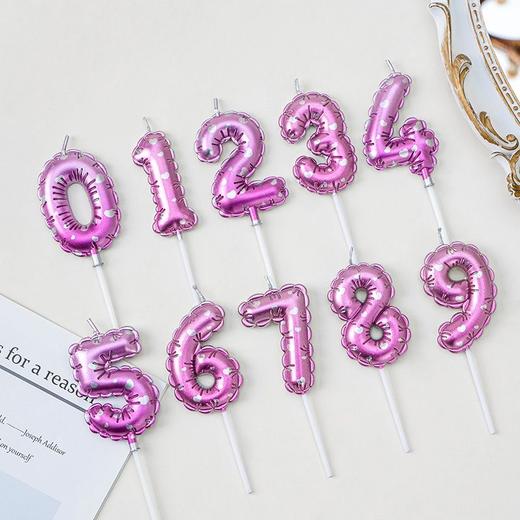 渐变粉气球蜡烛 商品图0