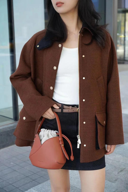 【高品质私服】【IC双面双色羊毛混纺提花中长大衣】富有肌理层次 手感特殊【无标出货 介意慎拍】-CC 商品图8