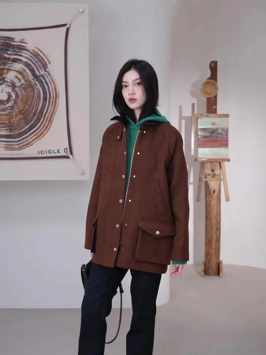 【高品质私服】【IC双面双色羊毛混纺提花中长大衣】富有肌理层次 手感特殊【无标出货 介意慎拍】-CC 商品图5