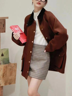 【高品质私服】【IC双面双色羊毛混纺提花中长大衣】富有肌理层次 手感特殊【无标出货 介意慎拍】-CC