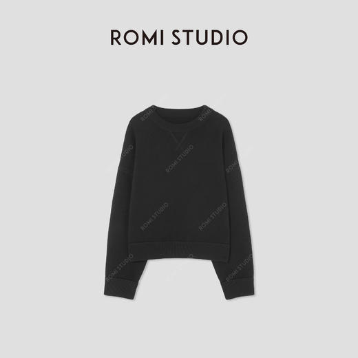 ROMI STUDIO“温暖如初”绵羊毛圆领宽松厚款套头毛衫 RW24WS71148 商品图0
