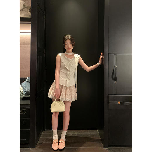 EKOOL4/28新品【秘境爱丽丝】蕾丝提花短款蛋糕裙a字高腰半身裙女 商品图3