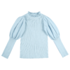 LittleNaive女童泡泡袖打底针织衫儿童甜美时髦中大童毛衣秋冬季 商品缩略图4